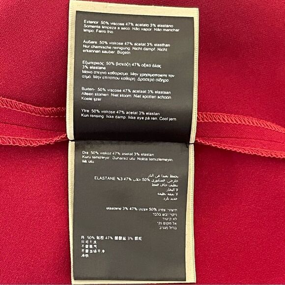 ROLAND MOURET Cutout One-Shoulder Asymmetric Drape Fitted Dress in Burgundy - Picture 8 of 11